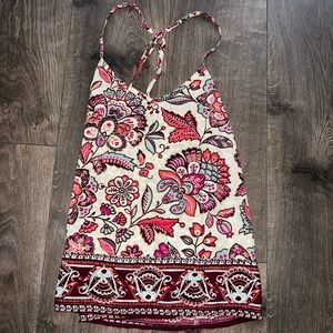 Hollister Cream Floral Tank Top